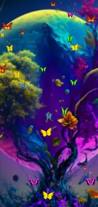 Purple Natural Environment Botany Live Wallpaper