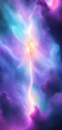 Purple Nebula Violet Live Wallpaper