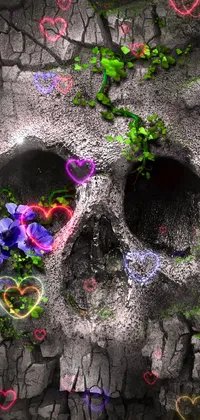 skull of color Live Wallpaper