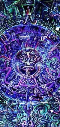 Purple Organism Art Live Wallpaper