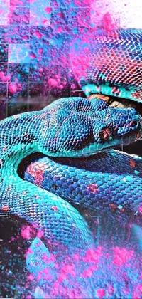 Purple Organism Snake Live Wallpaper