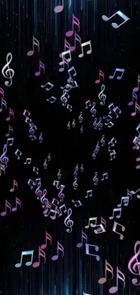 The musical notes phone wallpaper is designed to add a playful and lively appearance to your device