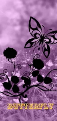 Purple Petal Plant Live Wallpaper