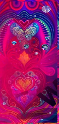 This stunning phone live wallpaper boasts close-up digital art inspired by psychedelic and fractal designs