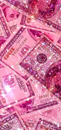 Purple Pink Banknote Live Wallpaper