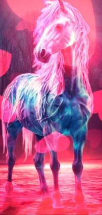 Purple Pink Horse Live Wallpaper