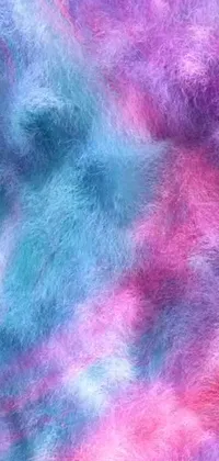 This live phone wallpaper features a stunning tie-dye pattern in pastel purple and blue