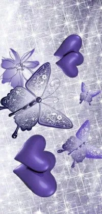 Purple Pollinator Petal Live Wallpaper