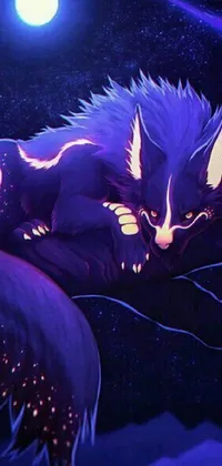 Looking for an incredible live wallpaper for your phone? Look no further than this amazing collection which includes an anime wolf sleeping in a tree, a beautiful purple dragon, stunning mermaid tail, mystical fairy forest, a magical galaxy scene, a relaxing beach with palm trees, a vibrant city skyline and a mesmerizing abstract art piece
