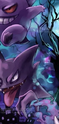 Bring a spooky yet mesmerizing atmosphere to your phone with this Pokemon live wallpaper