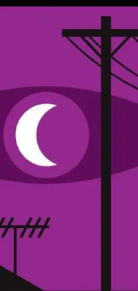 Purple Rectangle Crescent Live Wallpaper