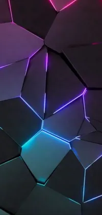 Purple Rectangle Triangle Live Wallpaper