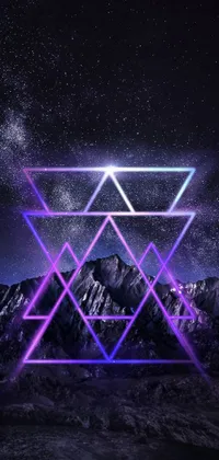 Purple Sky Triangle Live Wallpaper
