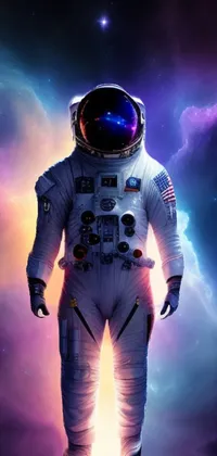 Purple Sleeve Astronaut Live Wallpaper