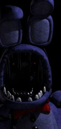 This live wallpaper offers a creepy and unsettling image inspired by the popular horror game "Five Nights at Freddy's