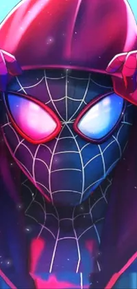 Purple Spider-man Pink Live Wallpaper
