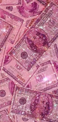 Purple Textile Banknote Live Wallpaper