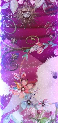 Purple Textile Pink Live Wallpaper