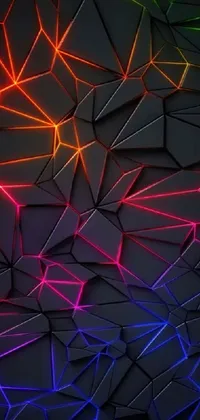 Purple Triangle Line Live Wallpaper