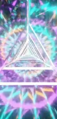 Purple Triangle Organism Live Wallpaper