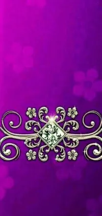 Enjoy a dynamic live wallpaper for your phone with a beautifully crafted metal object on a gradient purple background