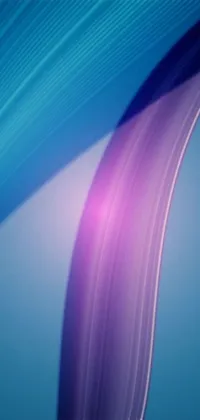 This live wallpaper showcases the back of a cyan-to-purple gradient cell phone, emitting a serene reflection in the morning light
