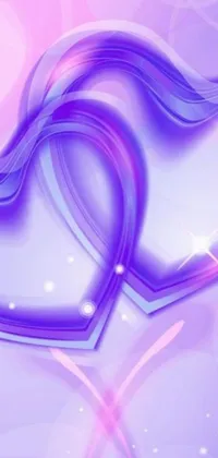 Transform your phone screen into a romantic masterpiece with this stunning purple heart-themed live wallpaper