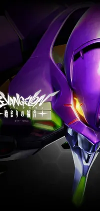 This live wallpaper features a popular game character in sleek purple armor
