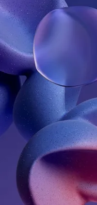 Looking for a mesmerizing live wallpaper for your phone? Check out this close-up 3D render of a purple and blue orb with intricate patterns and textures