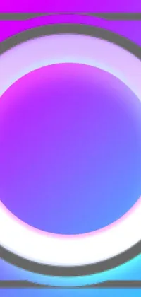 This phone live wallpaper features a unique and mesmerizing circular object in varying shades of pink, blue and purple