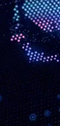This innovative phone live wallpaper showcases a computer mouse resting on a keyboard while a visually stunning hologram of glowing dots emerges in the background