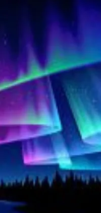 Experience the mesmerizing beauty of the aurora lights with this stunning phone live wallpaper