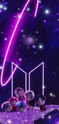 Download BTS Photoshoot Purple Aesthetic Wallpaper