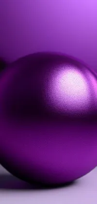Add a touch of sophistication and elegance to your phone's home screen with this shiny purple egg live wallpaper