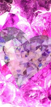 purple crystal heart wallpaper