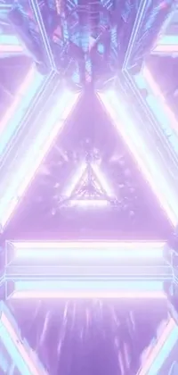 Purple Violet Triangle Live Wallpaper