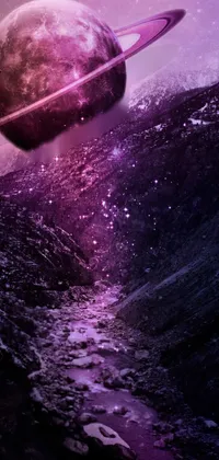Purple Water Astronomical Object Live Wallpaper