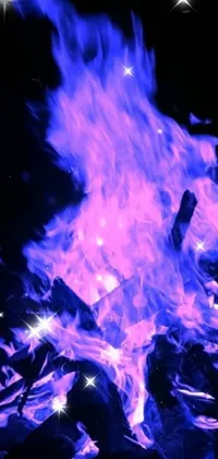Purple Water Flame Live Wallpaper