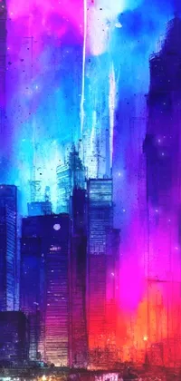 Purple Water Light Live Wallpaper