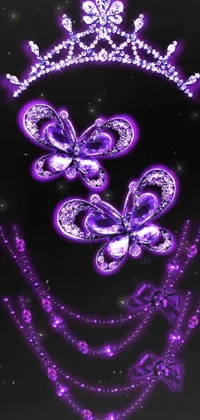 Purple Water Ornament Live Wallpaper