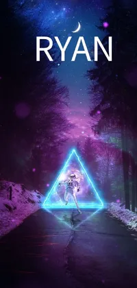 Purple World Triangle Live Wallpaper