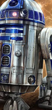 R2-d2 Blue Machine Live Wallpaper