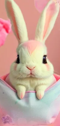 Rabbit Ear Pink Live Wallpaper