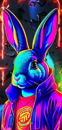 Rabbit Light Purple Live Wallpaper