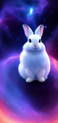 Rabbit Light Purple Live Wallpaper