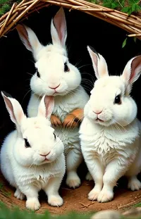 Rabbit Photograph White Live Wallpaper