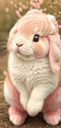 Rabbit Pink Ear Live Wallpaper