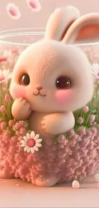 cute bunny rabbits wallpaper