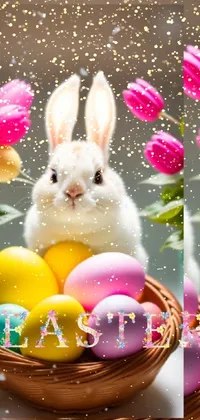 Rabbit Rabbits And Hares Pink Live Wallpaper