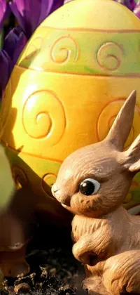 Rabbit Sculpture Toy Live Wallpaper